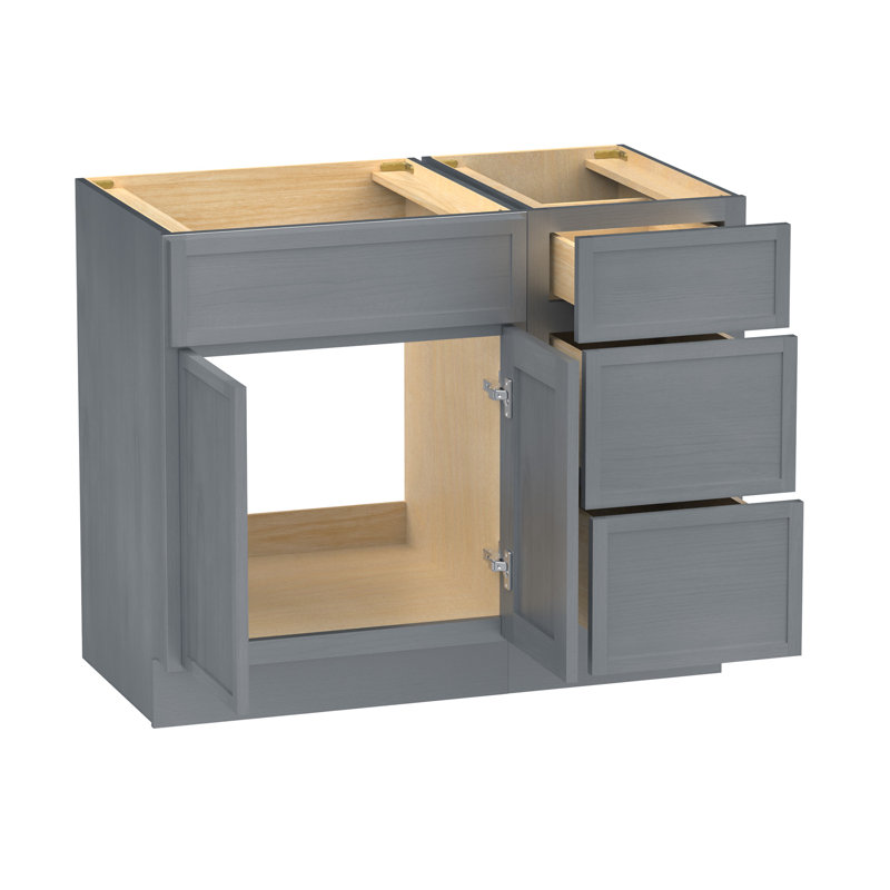 Base de meuble-lavabo simple 39 po seulement, Argent argent