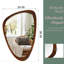 Miroir décoratif 24 "x 36" en bois massif irrégulier, pour chambre à coucher, salle de bain, salon, entrée-596967856-596967869