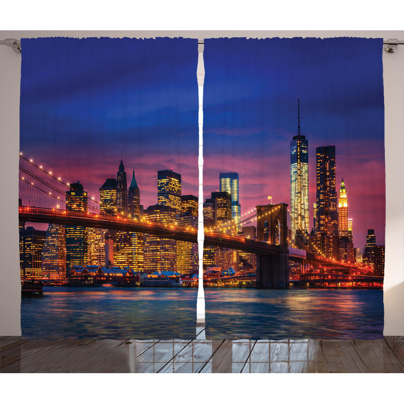 Semi Sheer Curtain Pair, 54" W x 84" L