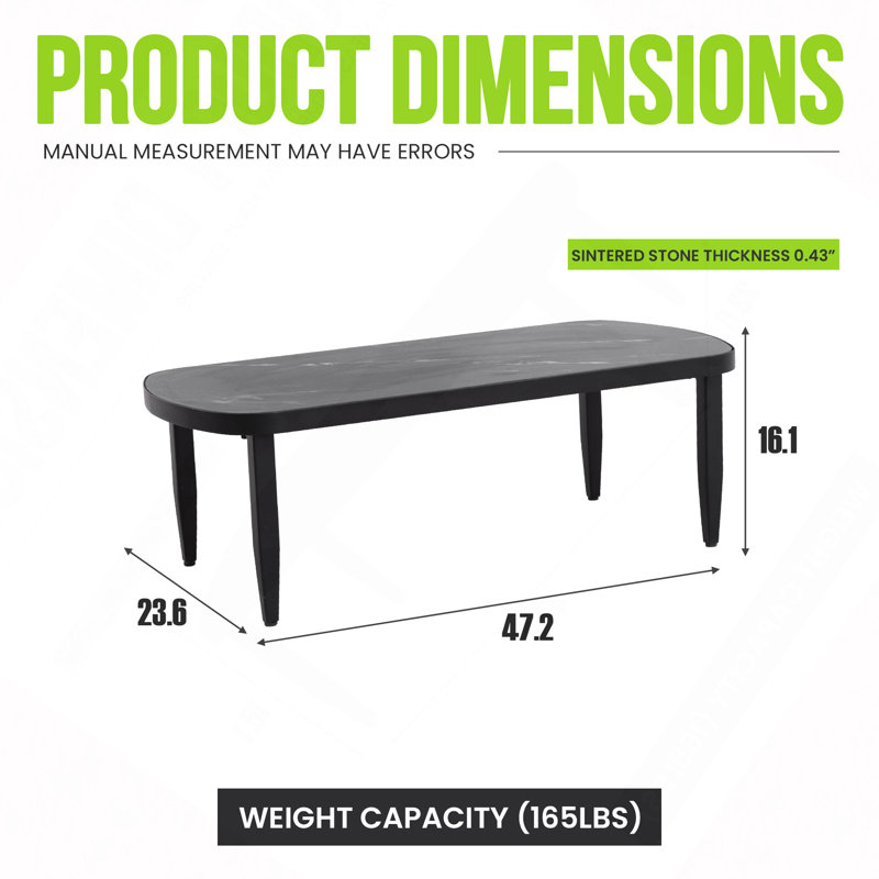 Table basse moderne d'extérieur Elegance Arc