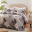 Ensemble de courtepointe 3 pièces pour lit double / grand lit - Couvre-lit léger en microfibre et 2 taies décoratives, motif floral patchwork gris, surdimensionné 90 x 98 pouces, couvre-lit toutes saisons