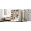 Doorless Wooden Storage Wardrobe For Dedroom With Shelves And 3 Drawers-1229737888