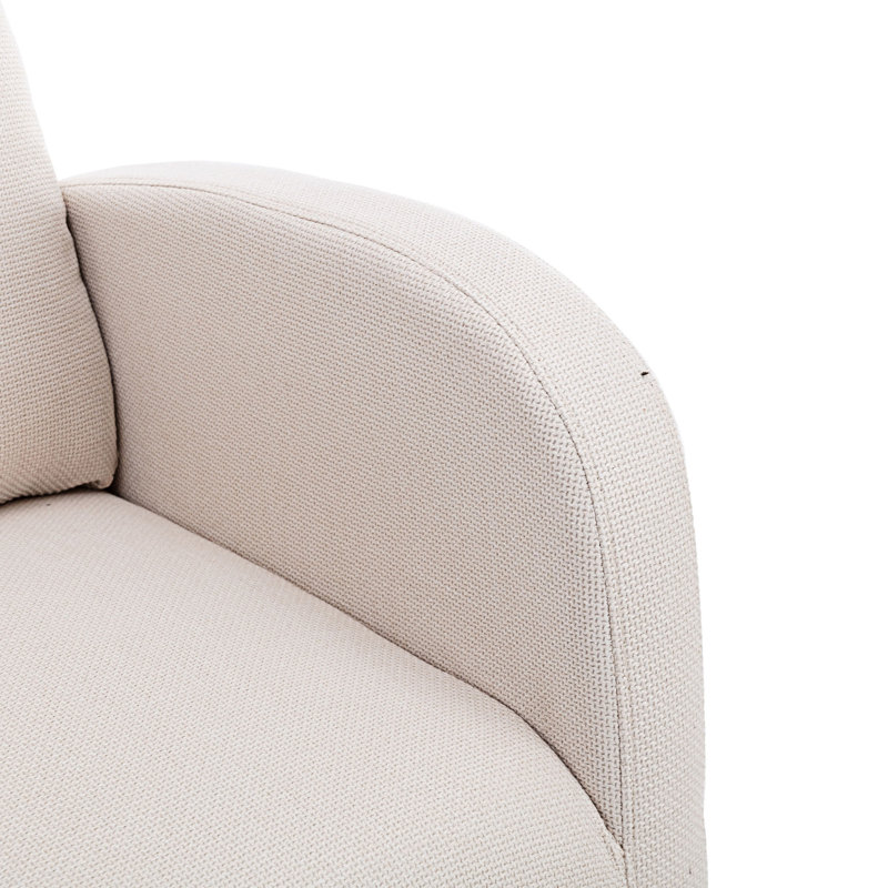 Chaise d'appoint Rocking Chair, Lin beige