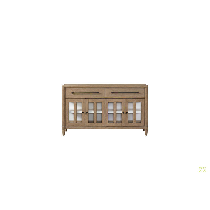 Buffet Power Raedy avec portes d'armoire en verre