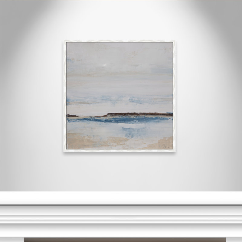 «Walk with Me» par Casa Fine Arts, H 32 po x l 32 po x P 0,75 po, Cadre simple blanc