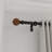 48" Adjustable Single Curtain Rod and Coordinating Finial Set-1035032542
