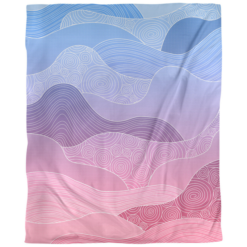 Housse de couette Katelyn Elizabeth, Housse de couette simple TG, Microfibre, Bleu/rose