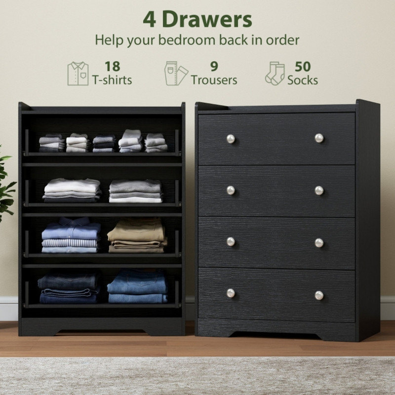 60 cm W Chest of 4 Drawers