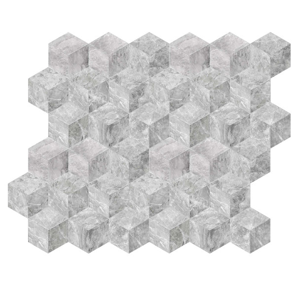 Hexagon Natural Polished Marble Tile For Wall And Floor, 1 Box 12 PCS
