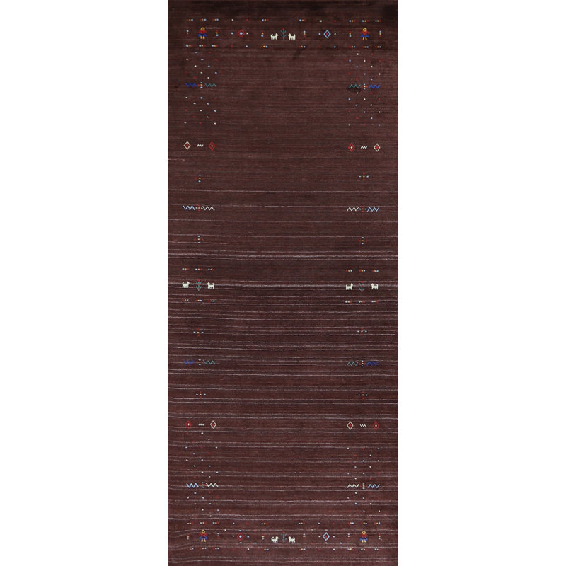 Tapis de style tribal en soie Gabbeh