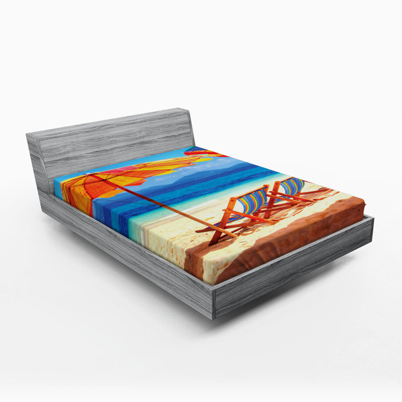 Seaside Microfiber Fitted Sheet, Queen Fitted Sheet