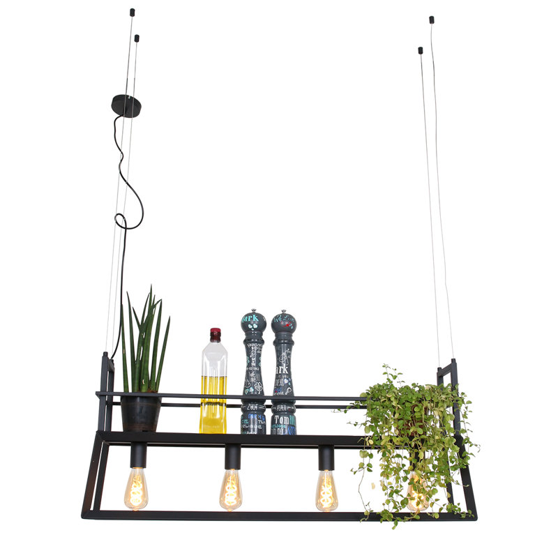 Willie 4 - Light Black Kitchen Island Pendant
