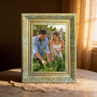 5" x 7" Antique Gold 3 PCS Pet Picture Frame for Anniversary Photo Display