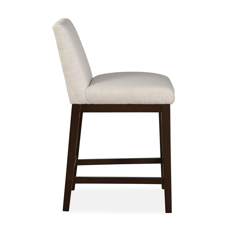 Upholstered Bar Stool with Solid Wood Frame, Bray
