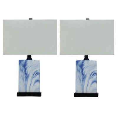 Lampes de table en céramique sur métal 21 po