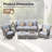7-Person Outdoor High Back Seating Group With Cushions And Swivel Rockers,All-Weather Wicker Patio Set-1809693601-1809693604