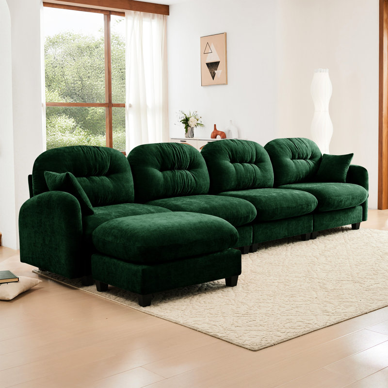 4 modulaires avec matériau chenille, conception ergonomique et combinaison flexible personnalisable, chenille douce, courbe, mobile