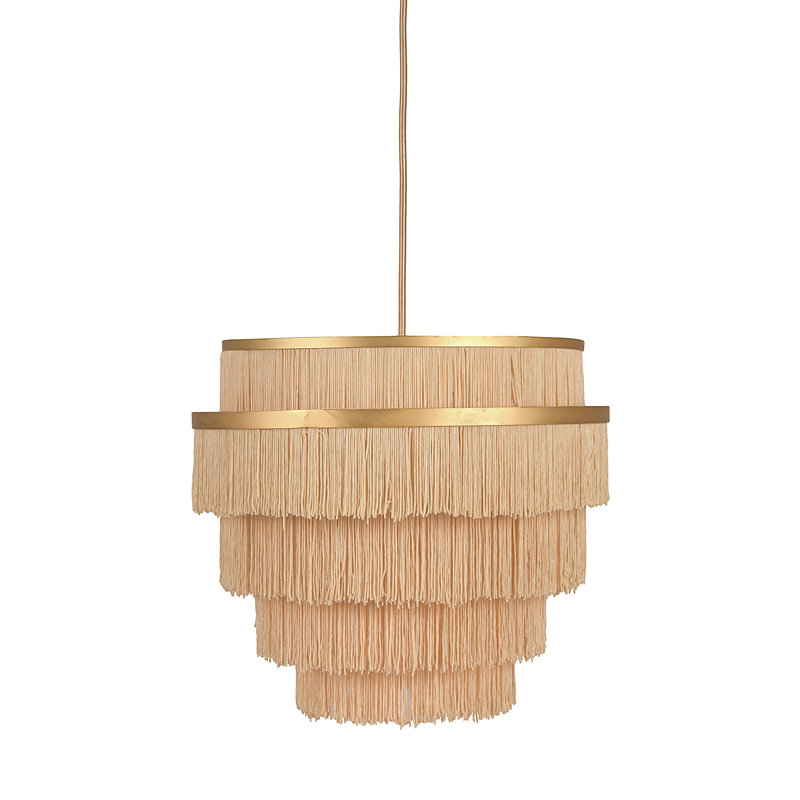 Boho 5-Tier Metal Chandelier with Fringe