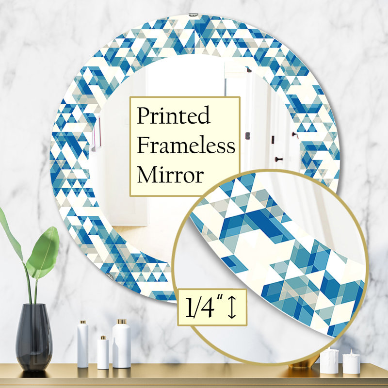 Triangular Colourfields 4 Traditional Wall Mirror, 31.5" H x 31.5" W