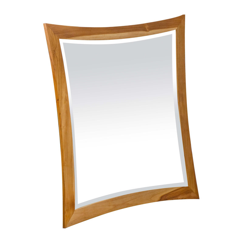 EcoDecors Curvature Bathroom/Vanity Mirror, Brown, 35" H x 36" W