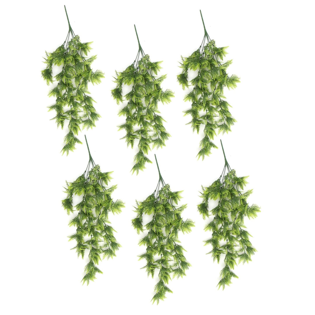 Leaf Boston Fern Hanging Artificial Plant 75cm - Green - Image 6