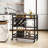 3-Tier Bar Cart On Wheels Home Kitchen Serving Cart With Wine Rack And Glasses Holder-1905025322