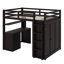 Lit mezzanine avec tiroirs, bureau et garde-robe-828654917