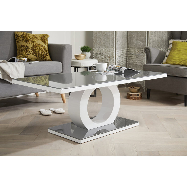 Reculver Unique Halo High Gloss Coffee Table - Modern Design Living Room Table