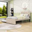 Lit plateforme tapissier en bois avec lit gigogne et tête de lit-1031538342-1031538340