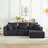 L-Shaped Corduroy Sectional Sofa with Deep Seat and right chaise-1606237857-1606237858