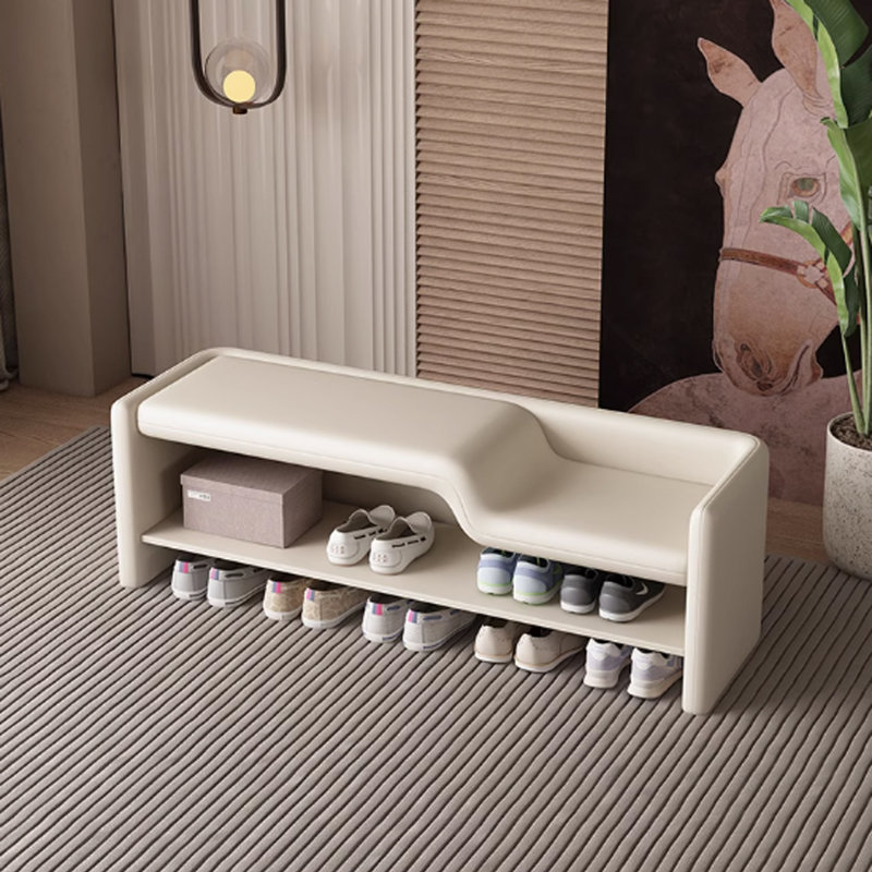 Tabouret d'entrée pour chaussures, Beige