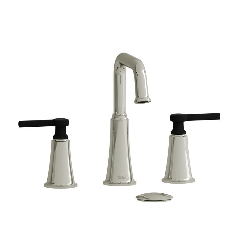 Robinet pour salle de bain Momenti, Nickel poli / Noir, Levier