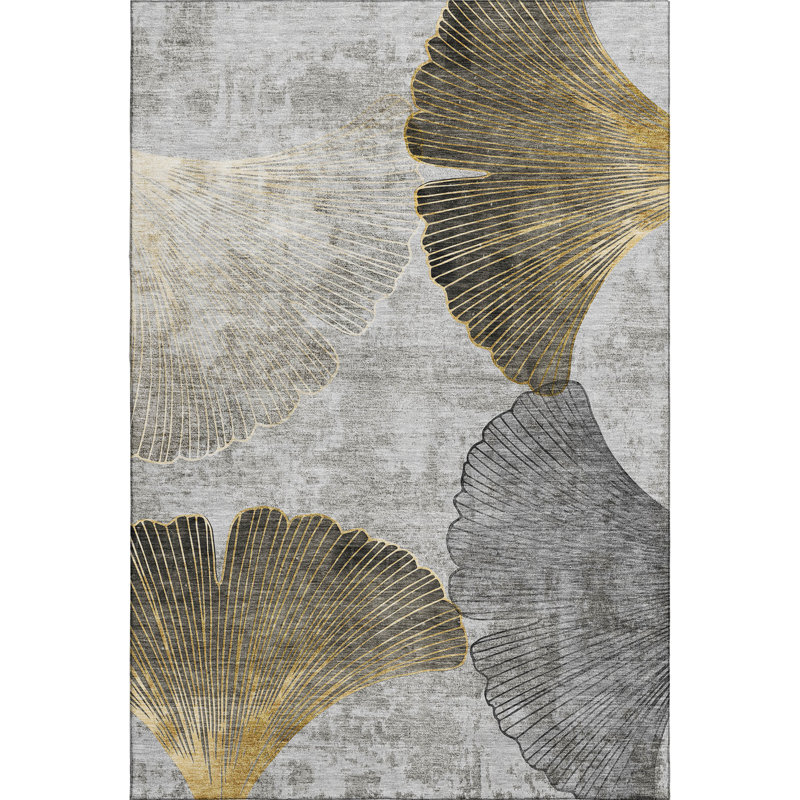 Premium Machine Washable Cerrito Gray Rug, Rectangle 8' x 10'
