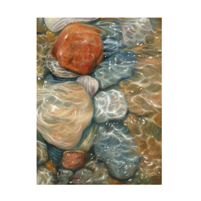 Bolog David Stribbling River Pebbles Canvas Art, 18" H x 24" W