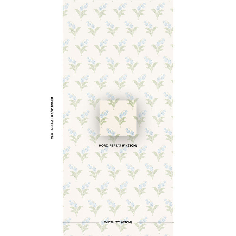 Lily Of The Valley Wallpaper, Blue