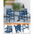5-Piece HDPE Patio Bar Set, Rectangular Bar Height Table And 4 Adirondack Bar Chairs, All-Season Outdoor Bar Stools Set, Outdoor Bar Table And Chairs Set For Outside, Balcony, Deck-2044217676