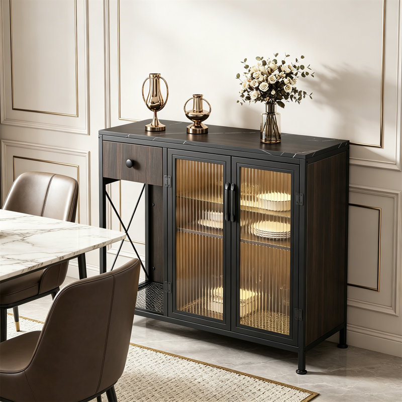87 cm W Chest of Drawers, Black