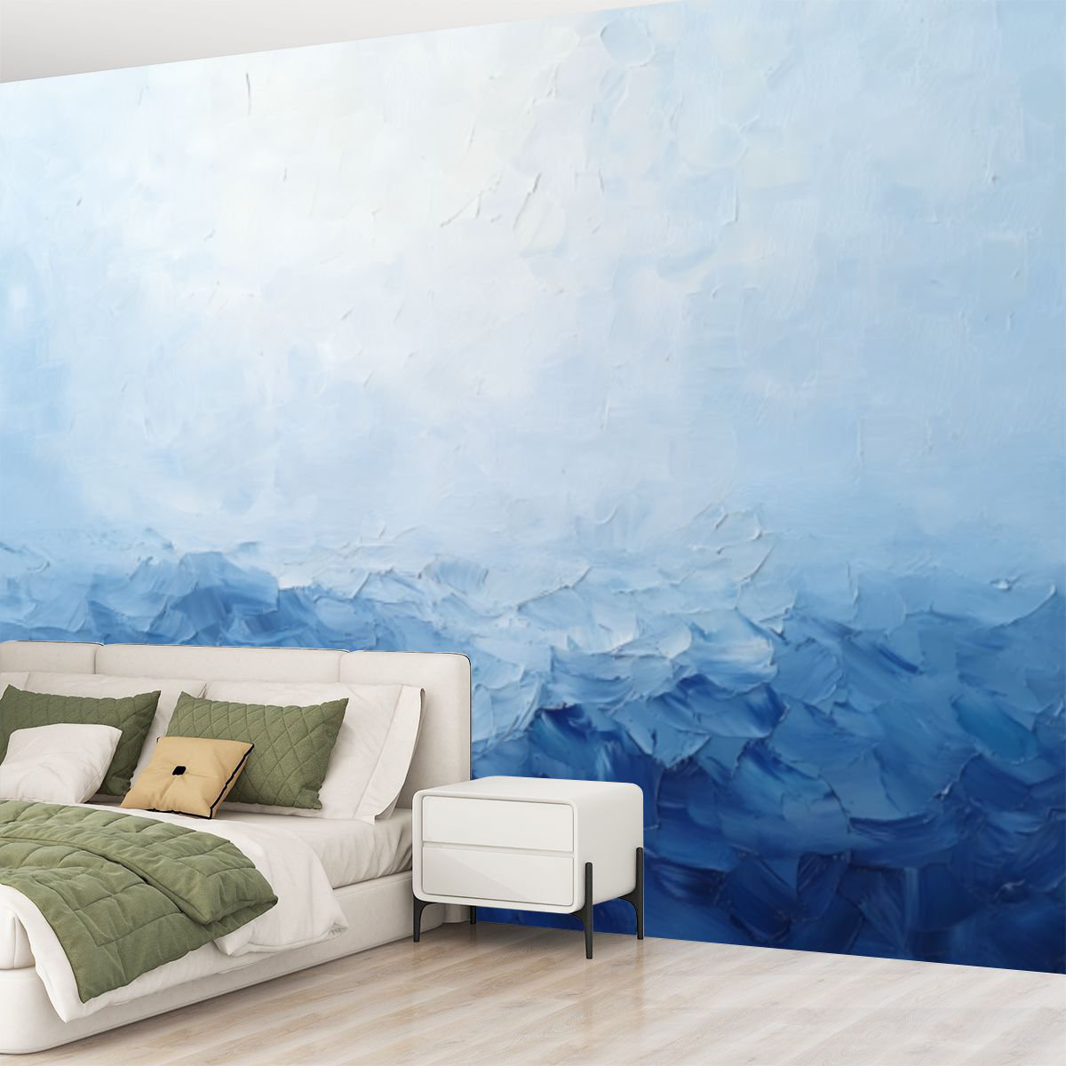 Beachcrest Home™ Peel and Stick Canvas Wallpaper Wall Mural Abstract ...