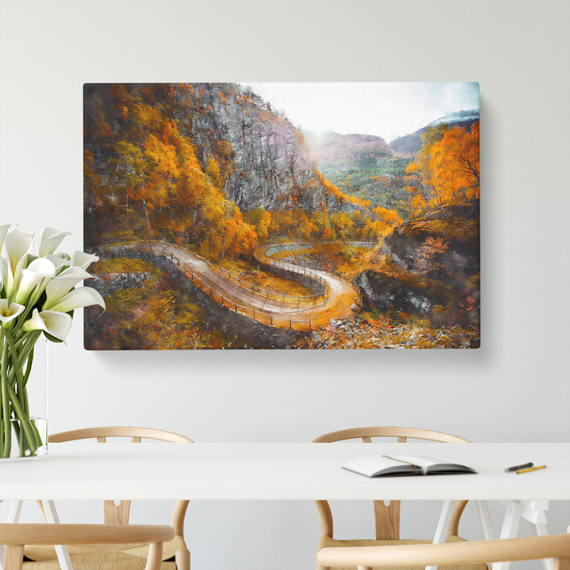 Road Through Norway - Wrapped Canvas, 50cm H x 76cm W x 3cm D