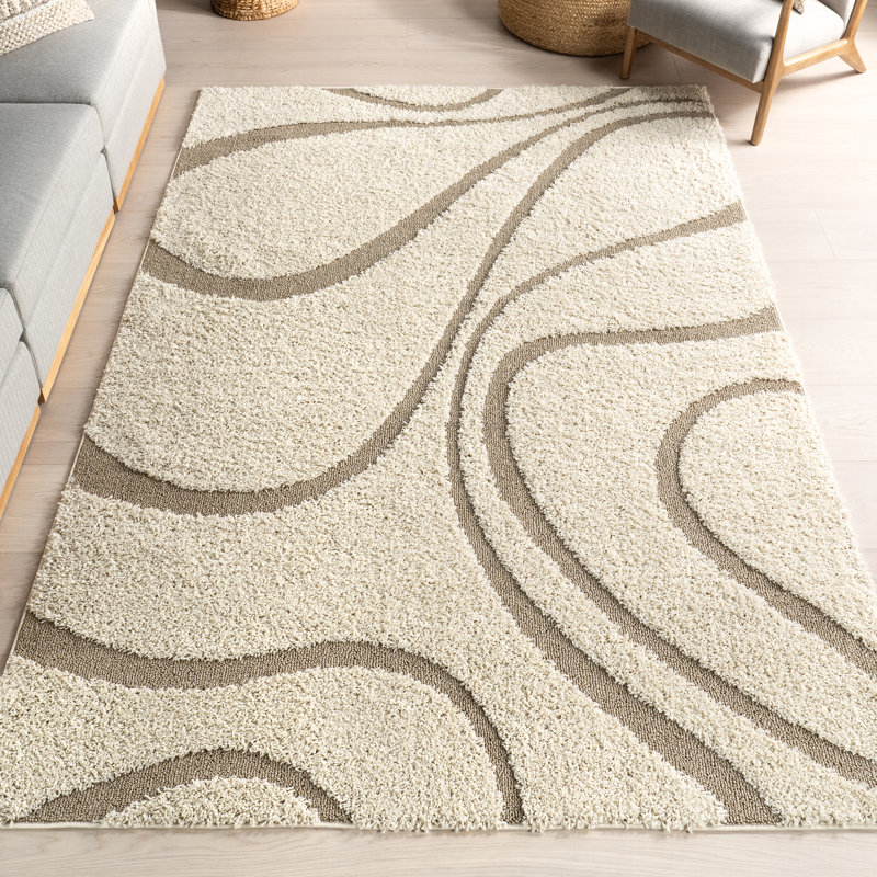 Tapis crème / ivoire Baltej, Rectangle 9 pi 2 po x 12 pi