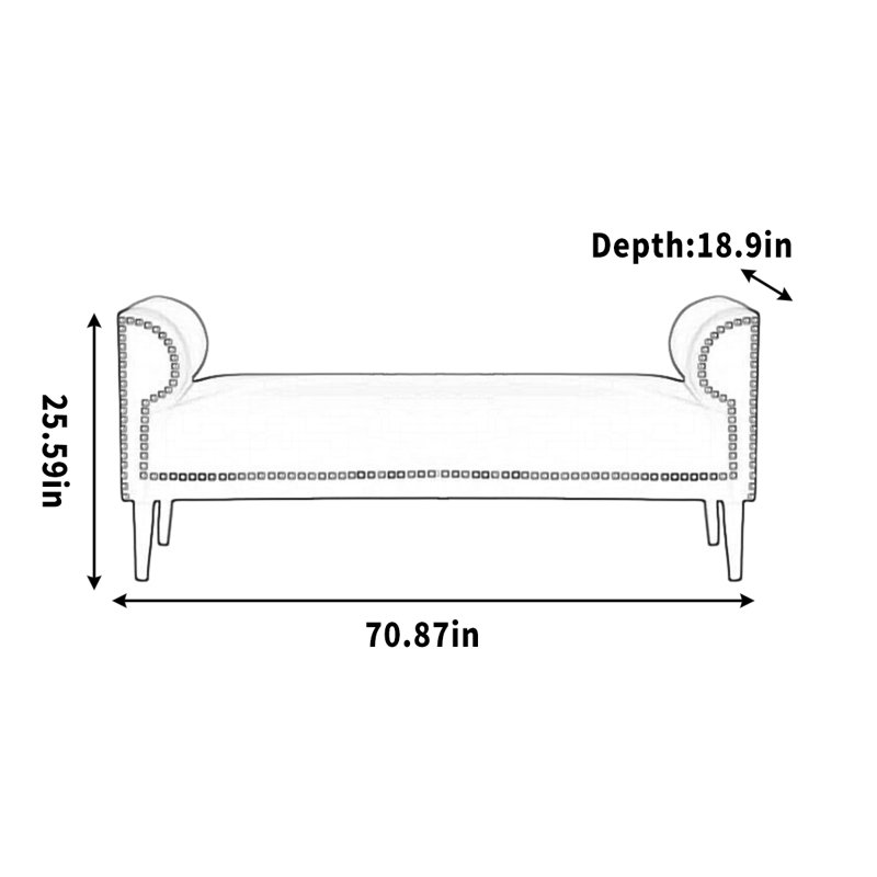 Richardson, H 25,59 po x l 70,87 po x P 18,9 po