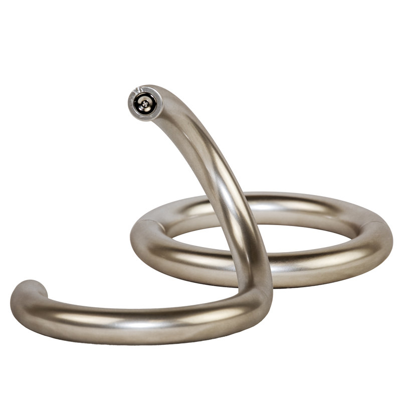 Embrasse de rideaux à anneaux magnétiques (paire), Nickel satiné