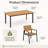 Gray Teak Patio Dining Table Set