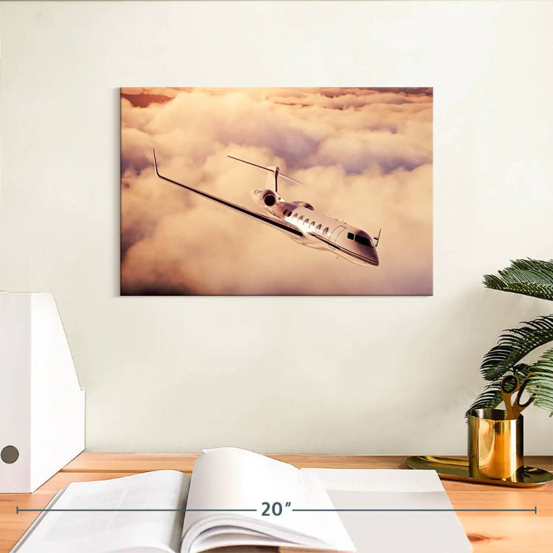 Mehar Luxury Private Jet, 8" H x 12" W