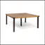 Ensemble de salle à manger d'extérieur 9 pièces : table en bois massif de 162 cm et chaises en osier pour 8 personnes, fini teck, idéal pour terrasse, patio ou jardin.