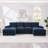 Spacious Sectionals, Polyester And Corduroy, Modern Comfort For Home And Office