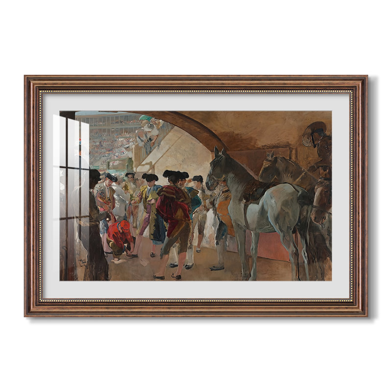 Before the Bullfight (Antes de la corrida), c. 1900-Joaquín Sorolla-Custom Framed Canvas, Yes, Classic Mahogany, 30X44