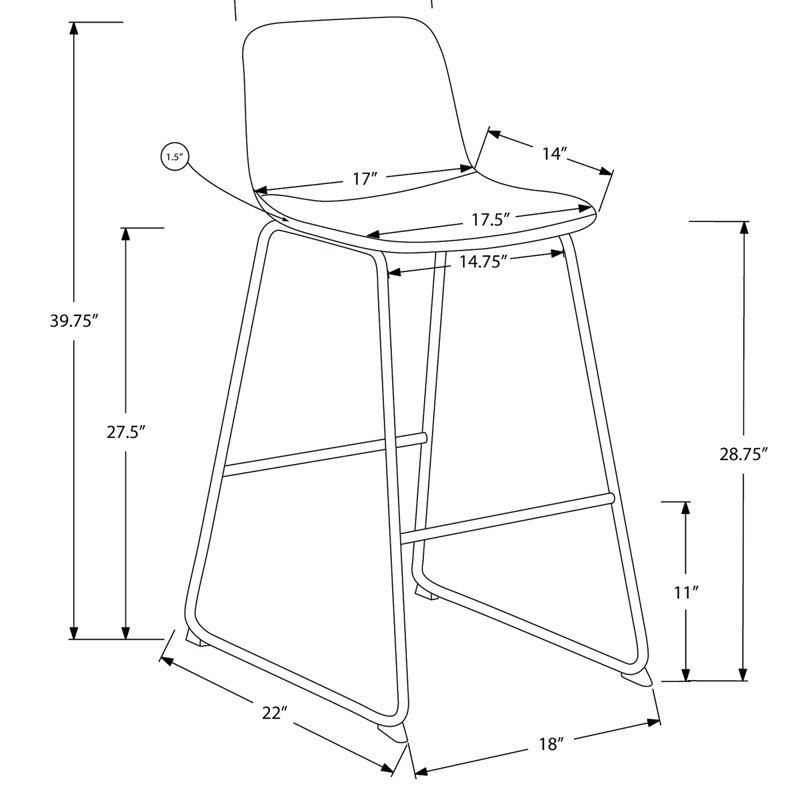 Chaise de bureau, hauteur de bar, debout, bureau d'ordinateur, travail en similicuir, contemporain, moderne