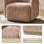 Ensemble de 2 fauteuils pivotants modernes en chenille avec base en bois massif Berklie-413613219