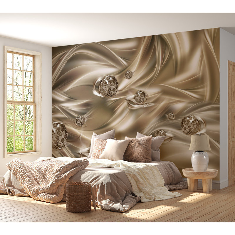 Murale Peel & Stick Glam - Baiser de velours, L 154 po x L 110 po